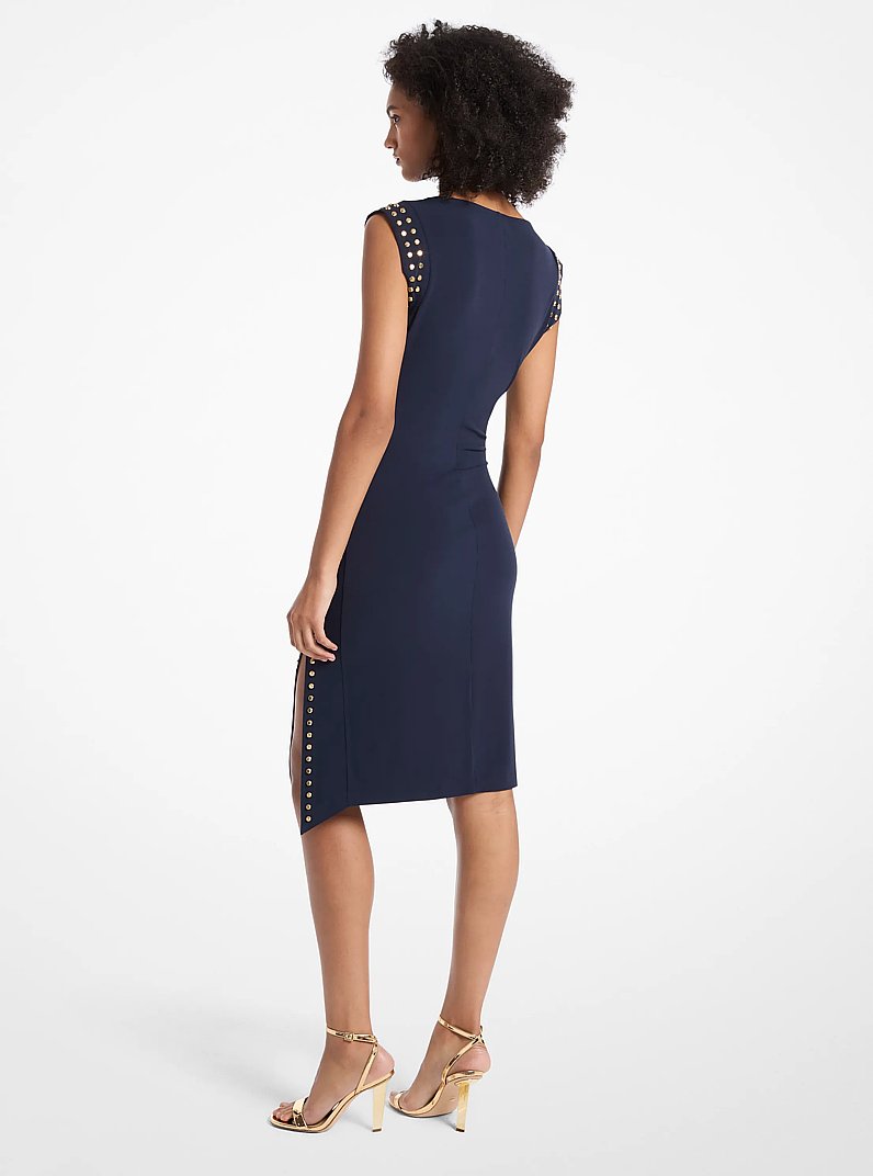 Astor Stud Matte Jersey Dress in ADMIRAL - Sale | Michael Kors [US]