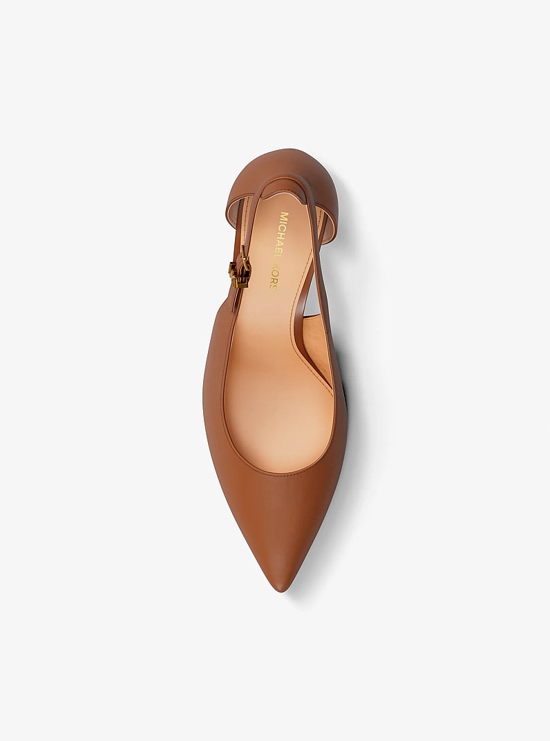 Rachel Flex Leather Pump in LUGGAGE | Michael Kors