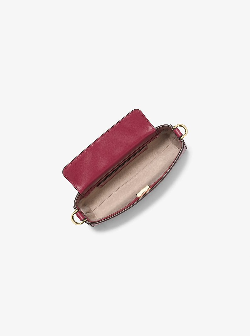 Bryant Small Signature Logo Convertible Pochette in MULBERRY | Michael Kors