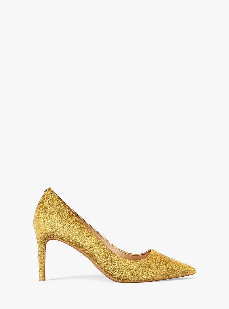 Alina Glitter Embellished Leather Pump in BRONZE | Michael Kors