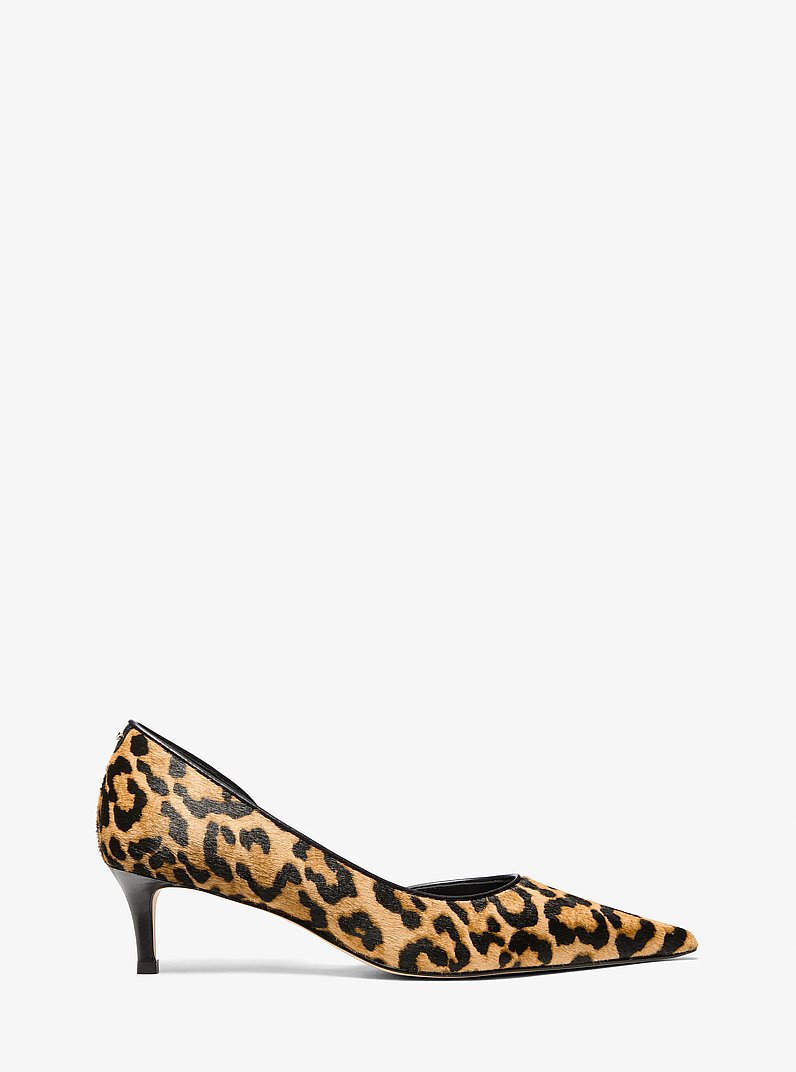 Zapato de sal&oacute;n Elyse de pelo de becerro con estampado de leopardo in CAL&Eacute;NDULA | Michael Kors