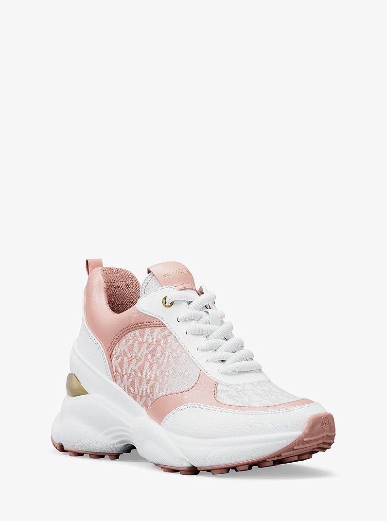 Katrina Mixed-Media Trainer in POWDER BLUSH | Michael Kors