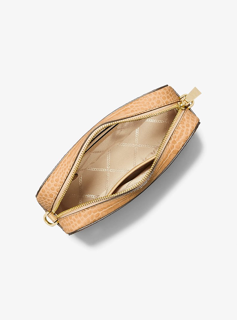 Jet Set Medium Crocodile Embossed Leather Crossbody Bag | Michael