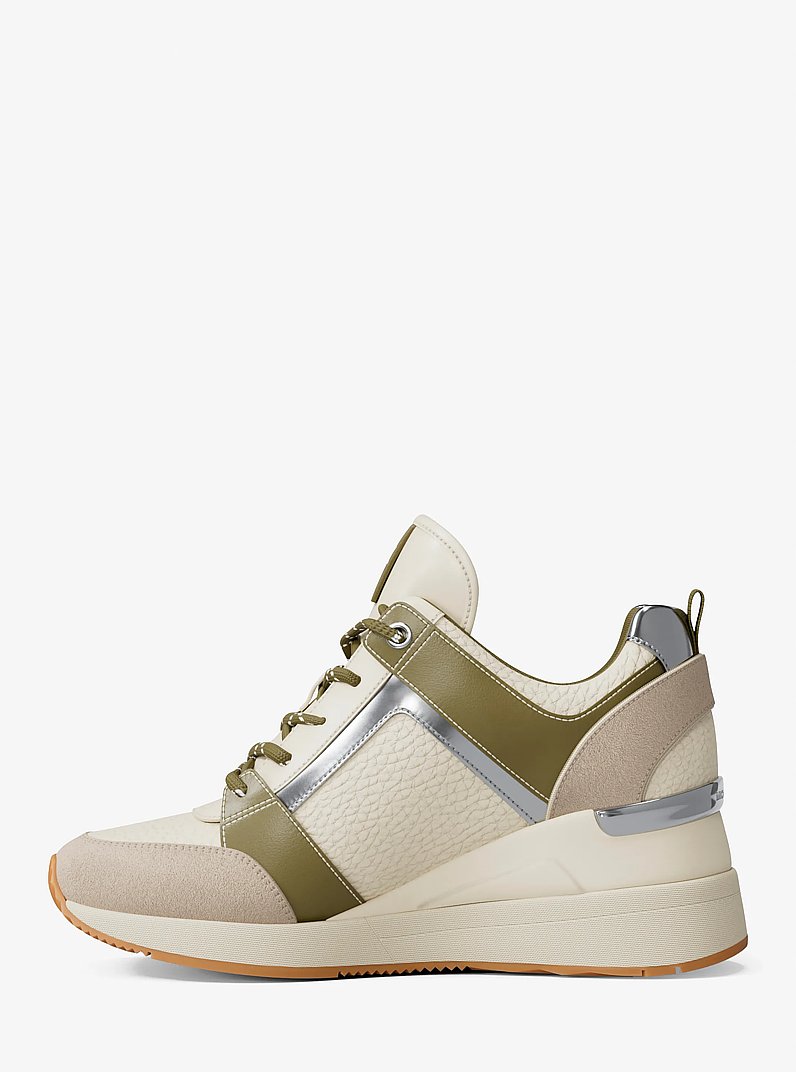 Georgie Mixed-Media Trainer in OREGANO | Michael Kors