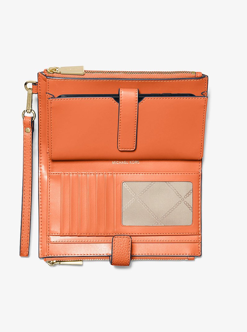 Cartera Adele de piel con compartimento para smartphone