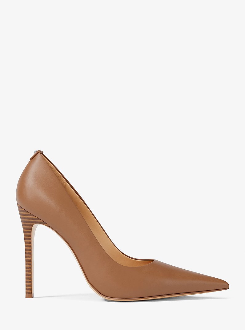 Elyse Leather Pump in LUGGAGE | Michael Kors