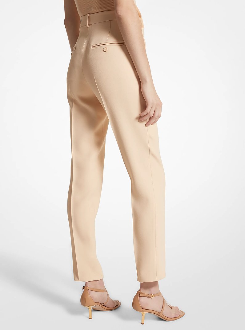 Samantha Double Crepe Sabl&eacute; Pants in NUDE | Michael Kors