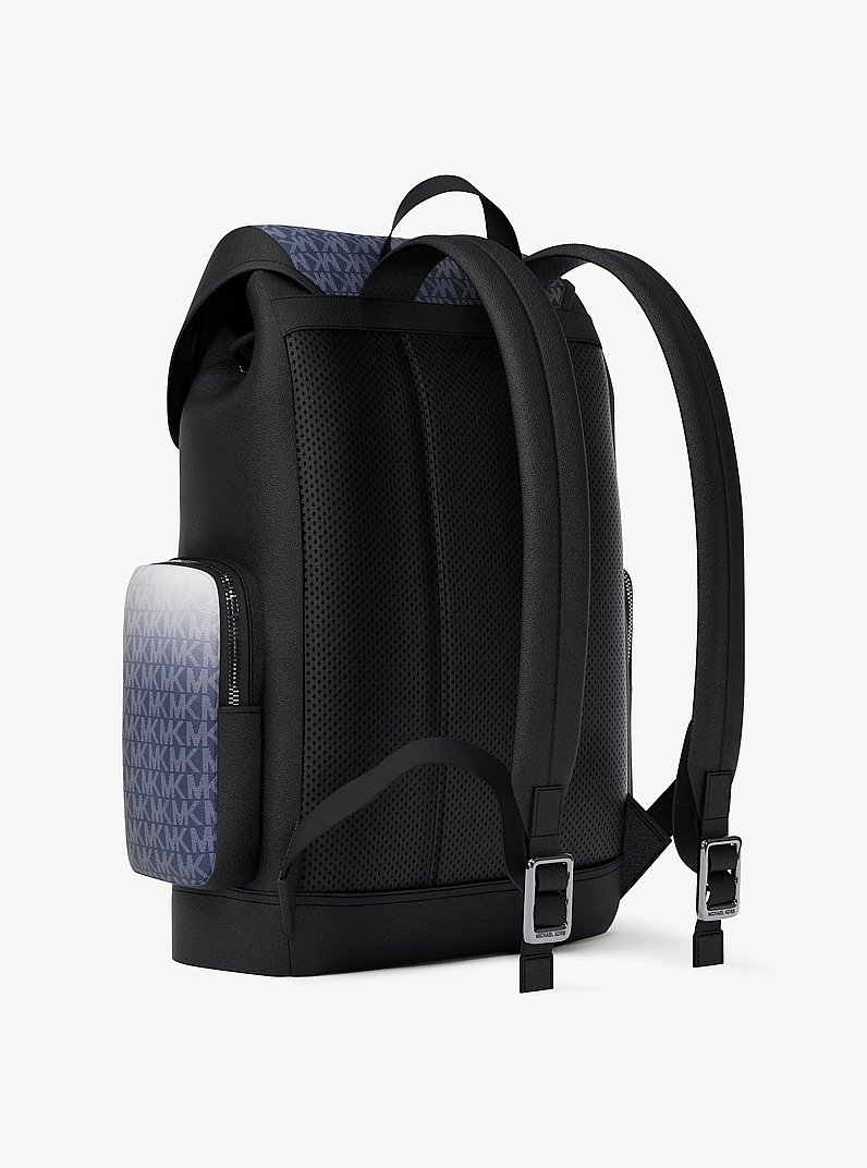 Cooper Medium Ombr&eacute; Signature Logo City Backpack in BLACK COMBO | Michael Kors