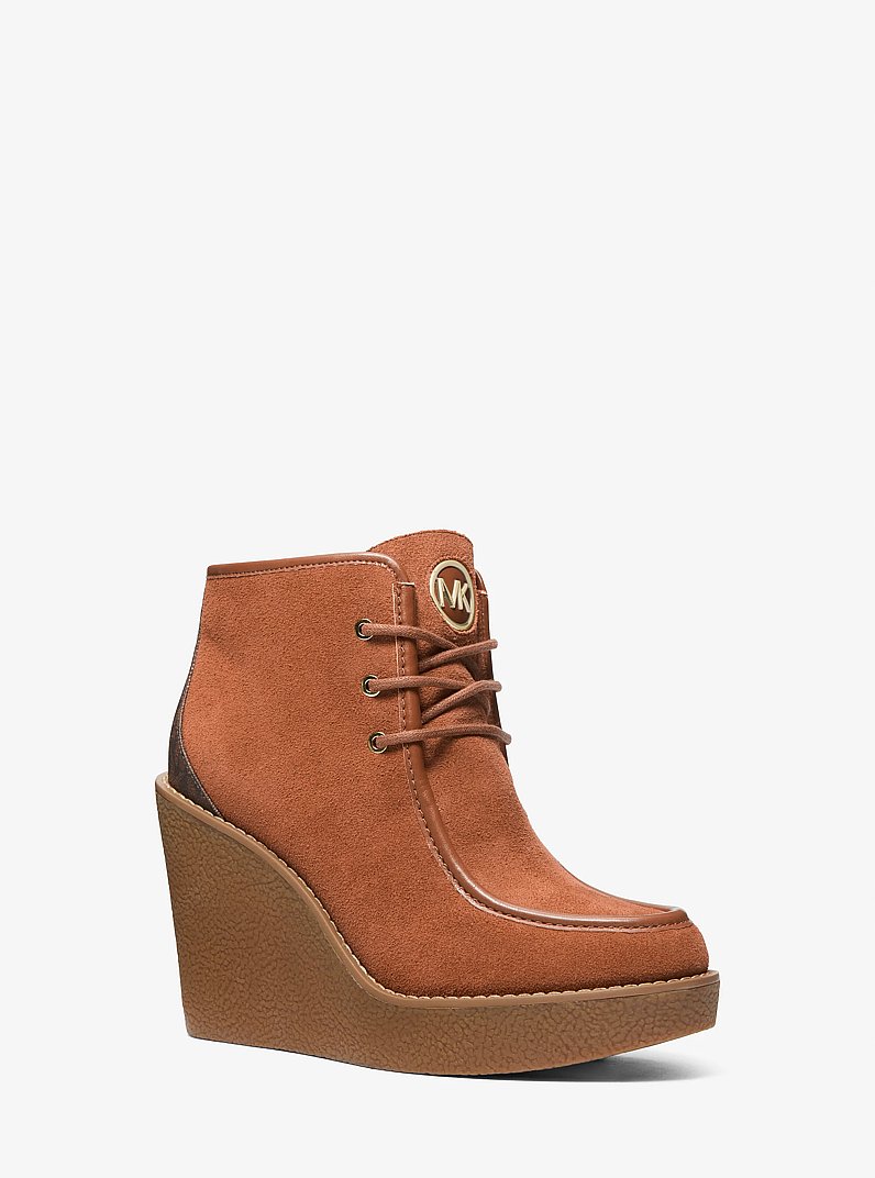 Rye Suede and Logo Wedge Boot