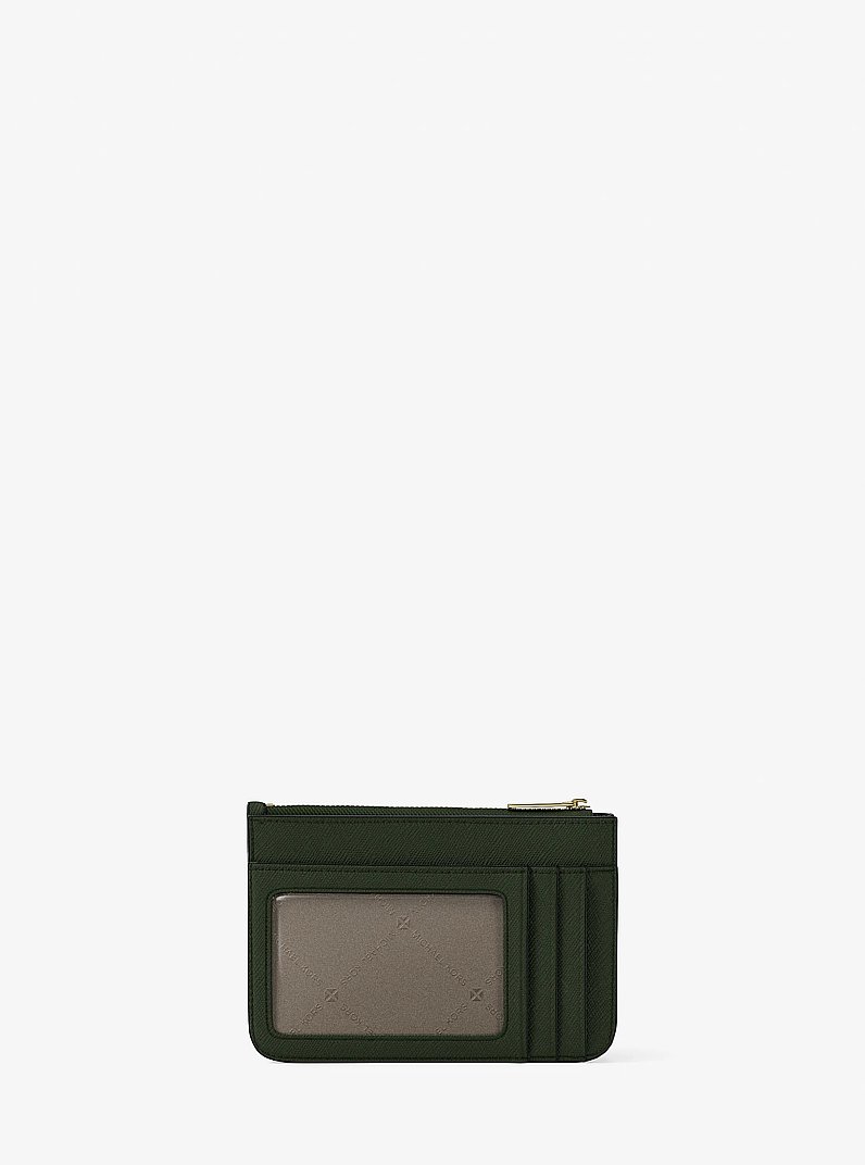Jet Set Travel Small Saffiano Leather Coin Pouch in MOSS | Michael Kors