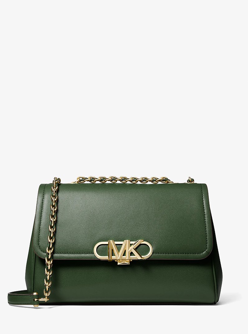 Parker Extra-Large Leather Shoulder Bag in AMAZON GREEN | Michael Kors