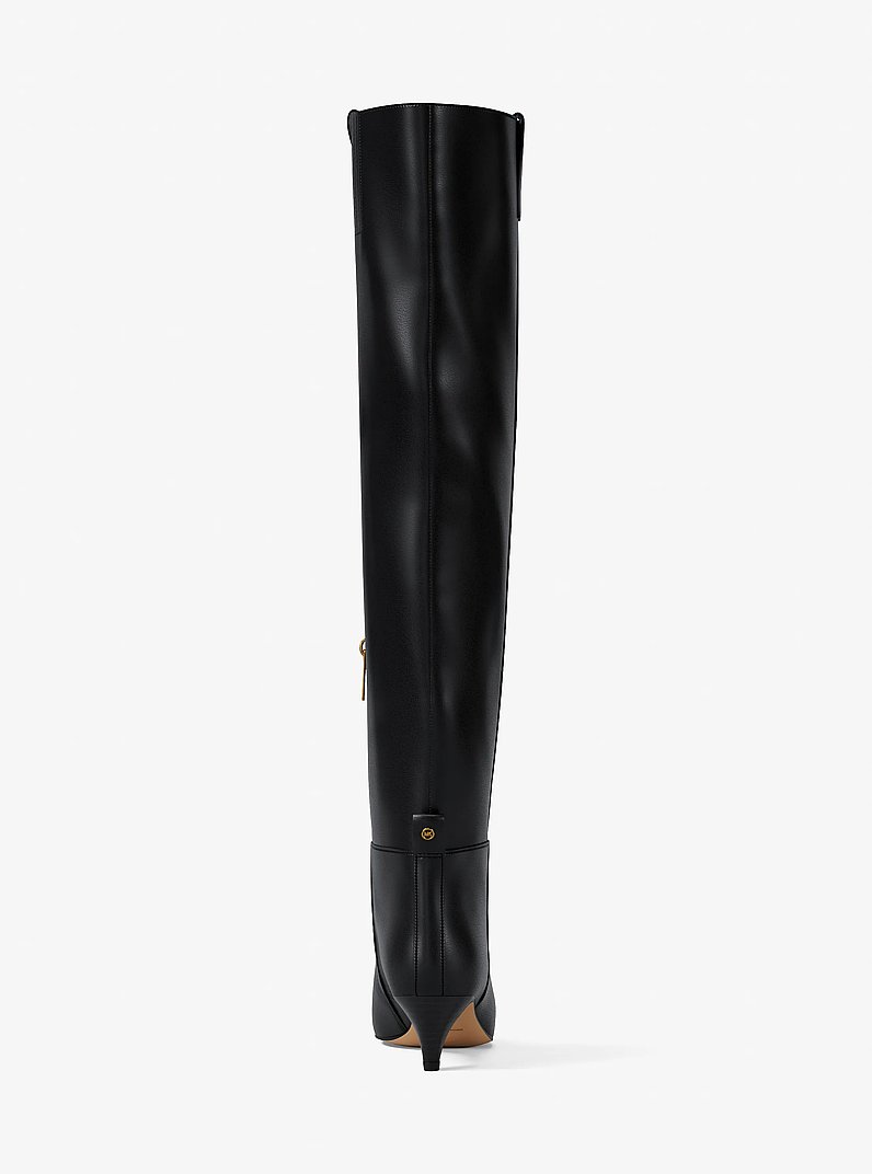 Daniela Leather Boot in BLACK | Michael Kors