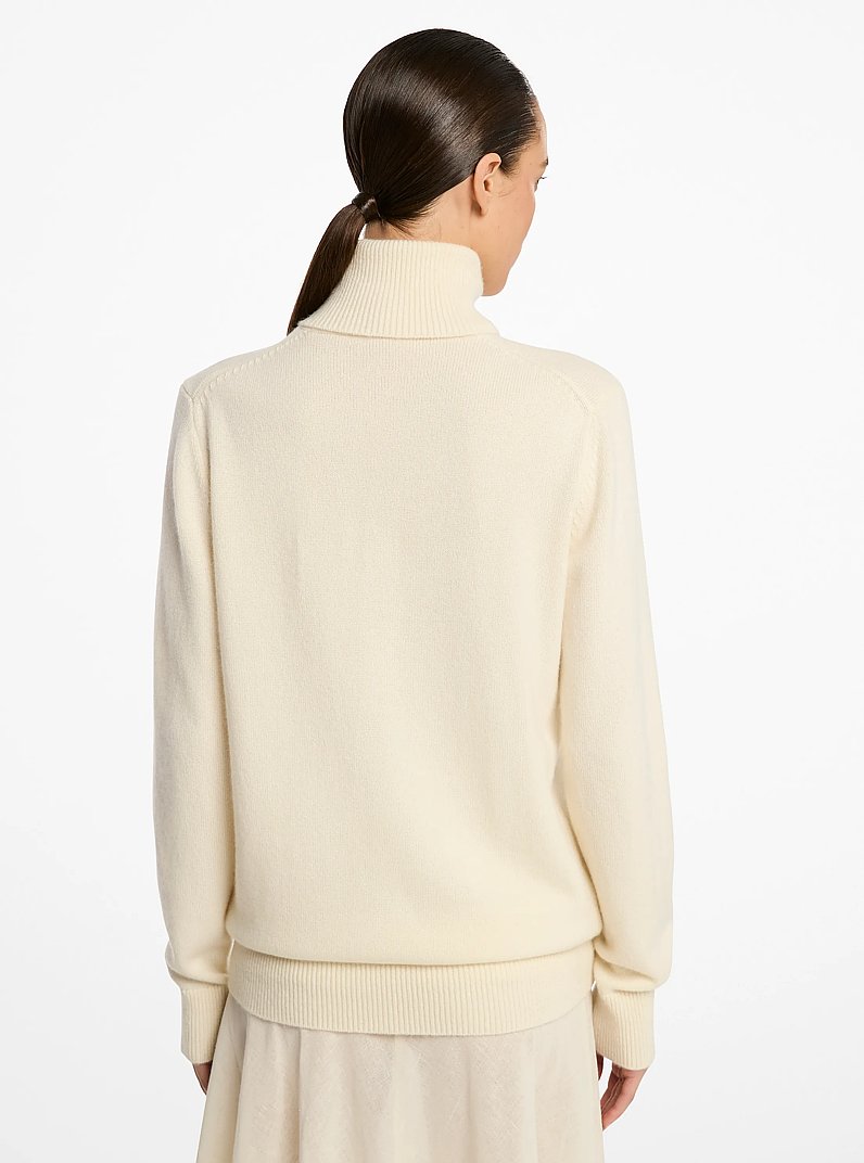 Cashmere Turtleneck Sweater in ECRU | Michael Kors