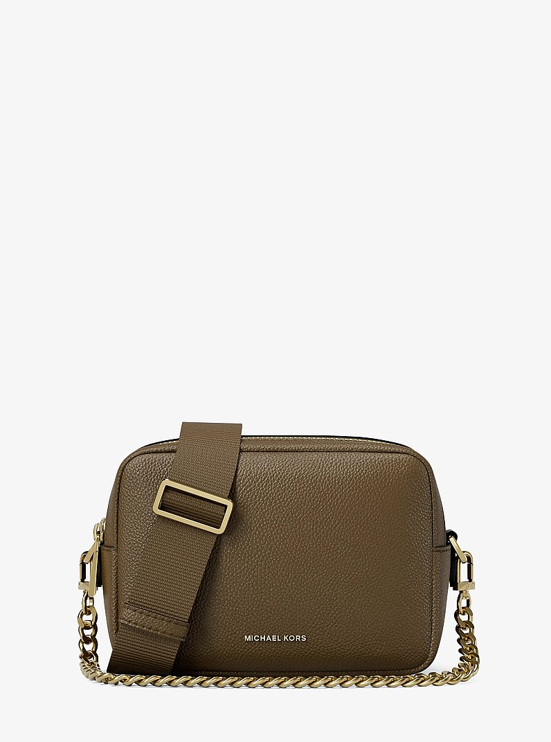 Bandolera para c&aacute;mara Bryant mediana de piel granulada in LODEN | Michael Kors