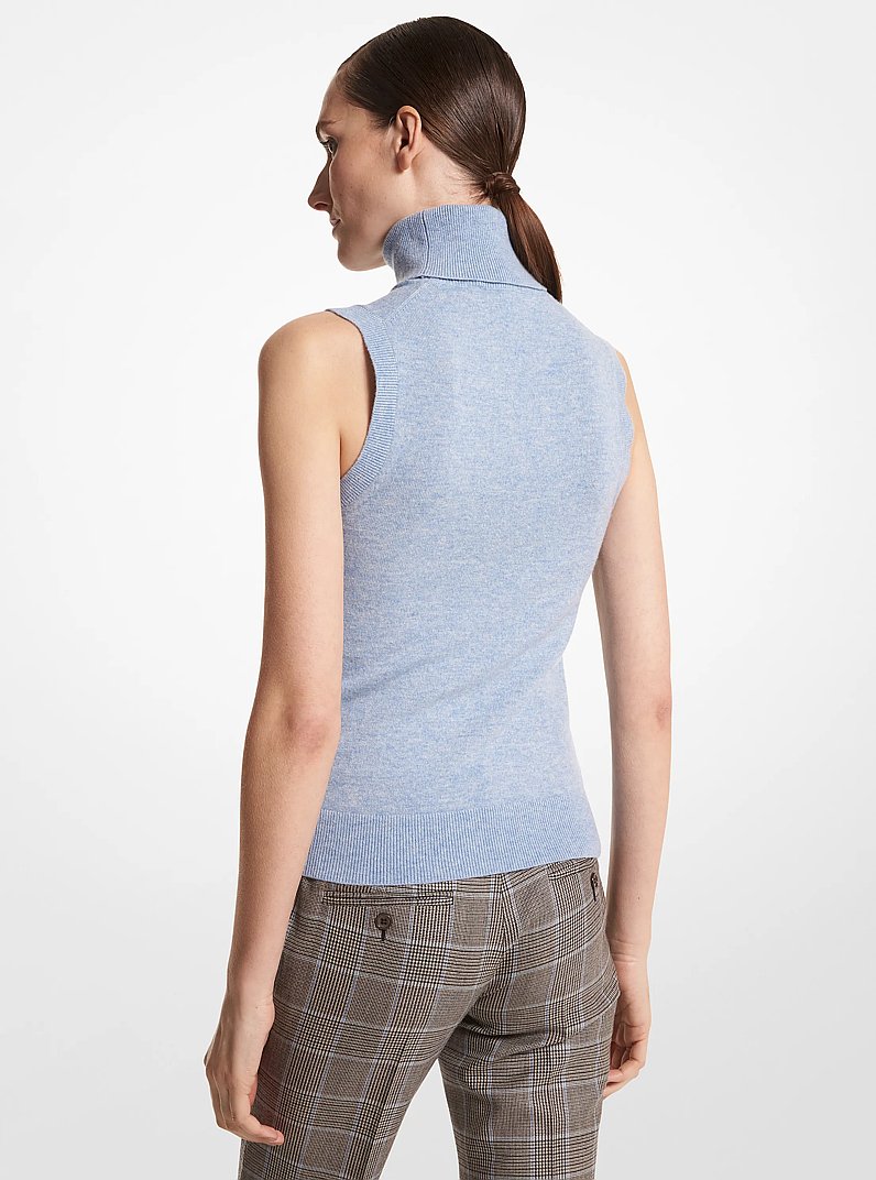 Cashmere Sleeveless Turtleneck in COAST | Michael Kors