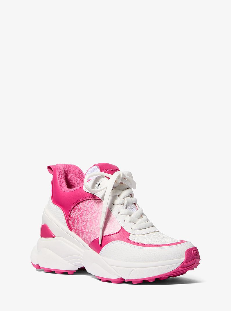 Katrina Mixed-Media Trainer in DRAGONFRUIT | Michael Kors