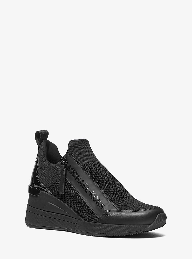 Willis Stretch Knit Trainer in BLACK/BLACK | Michael Kors