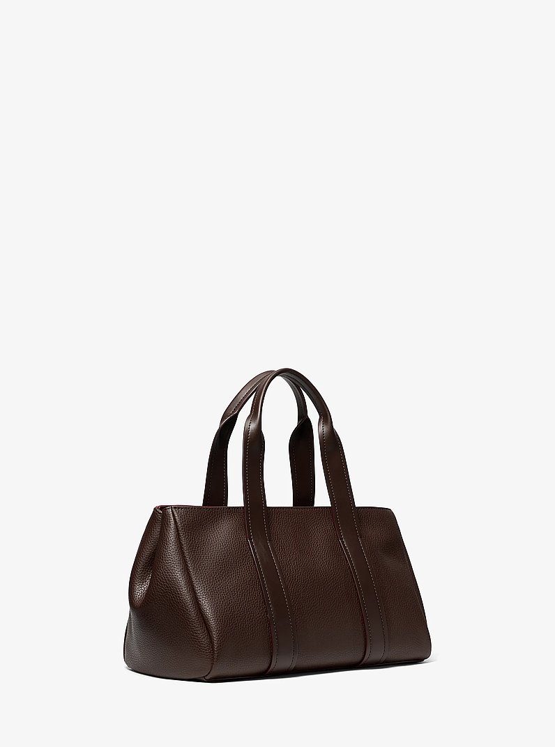 Foster Small Pebbled Leather Satchel in CHOCOLATE | Michael Kors