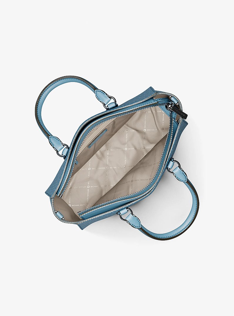 Arden Medium Top-Zip Satchel in DENIM | Michael Kors