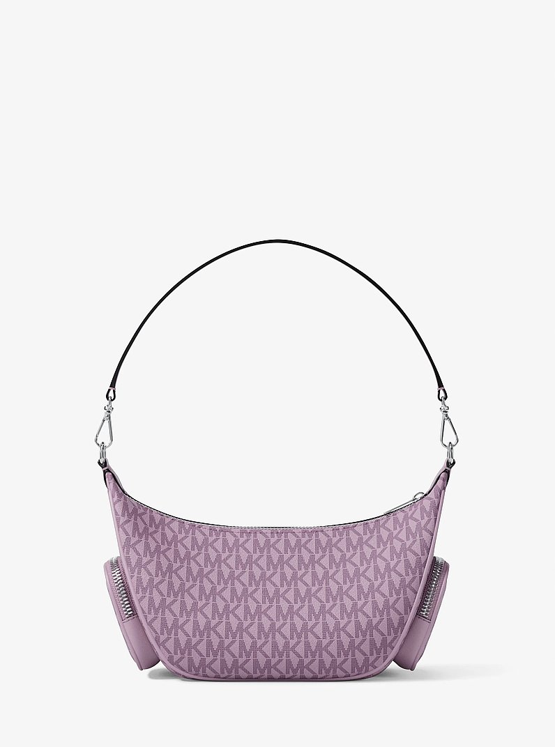 Bolso de hombro Merritt convertible peque&ntilde;o con nuestro logotipo exclusivo in CUARZO CLARO | Michael Kors