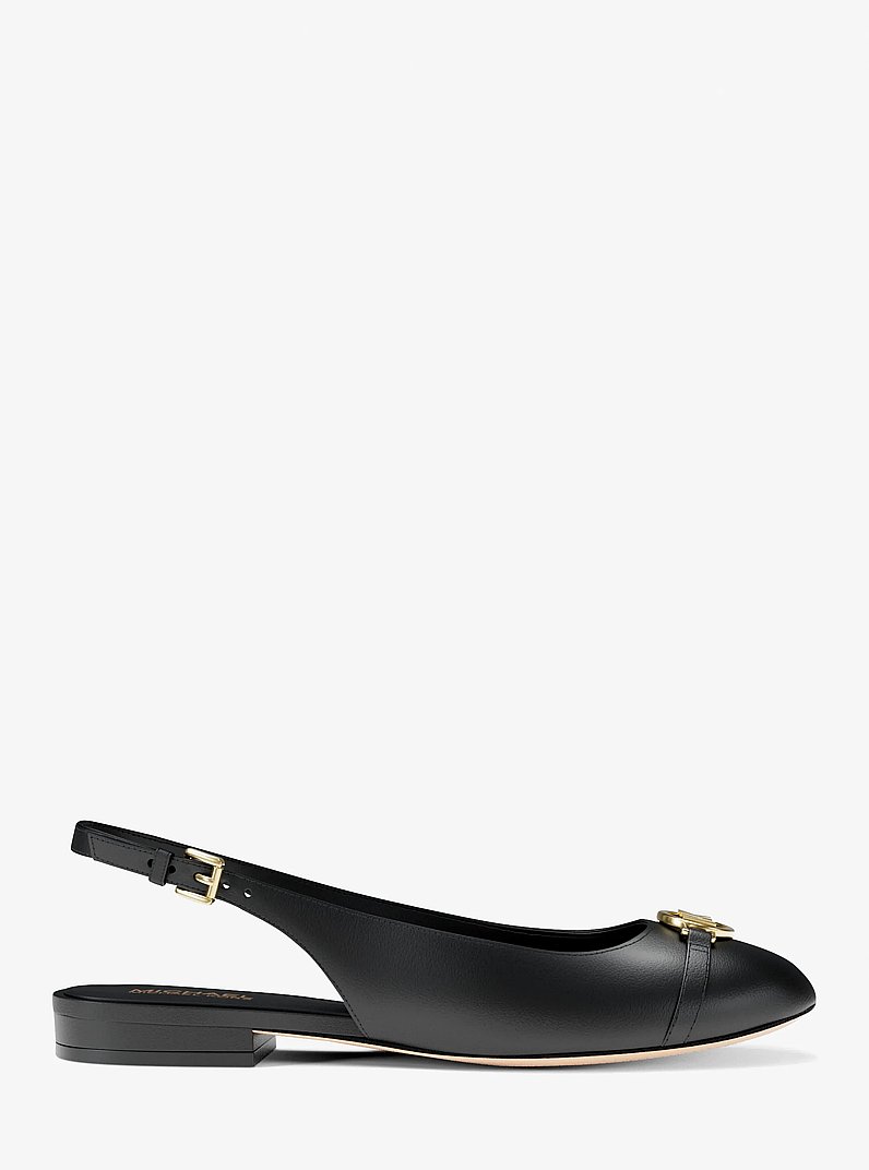 Zapato plano Dori con tal&oacute;n abierto in NEGRO | Michael Kors