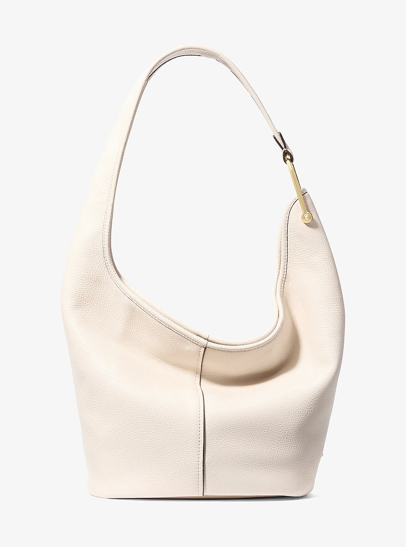 Sonny Medium Leather Shoulder Bag in LT CREAM | Michael Kors