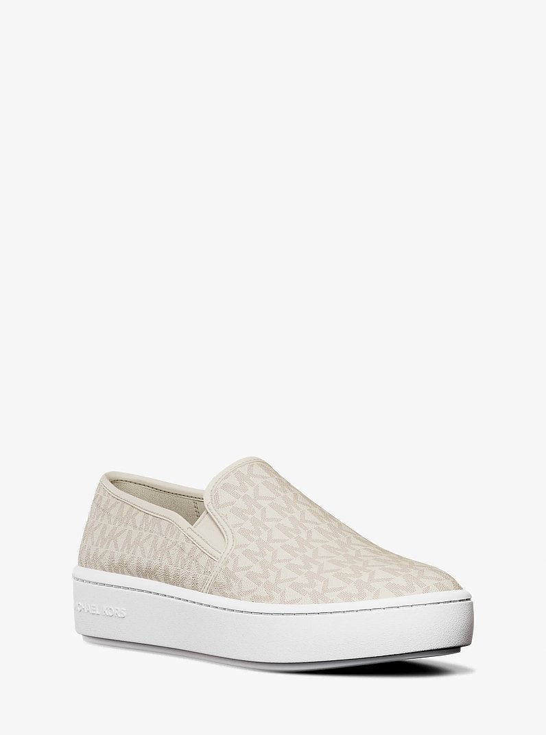 Teddi Signature Logo Slip-On Sneaker in VAN/CREAM | Michael Kors