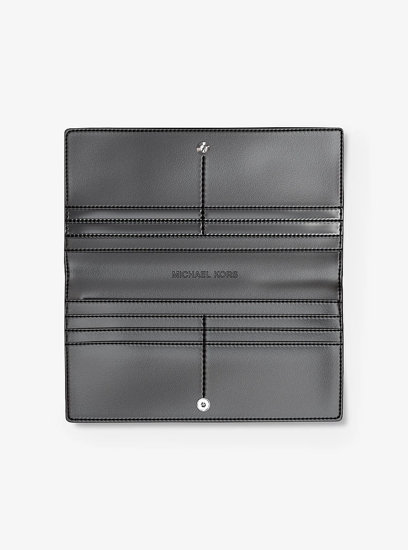Carson Large Signature Logo Wallet in BLACK | Michael Kors