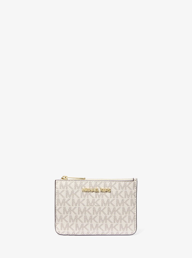 Monedero Jet Set Travel peque&ntilde;o con logotipo in VAINILLA | Michael Kors
