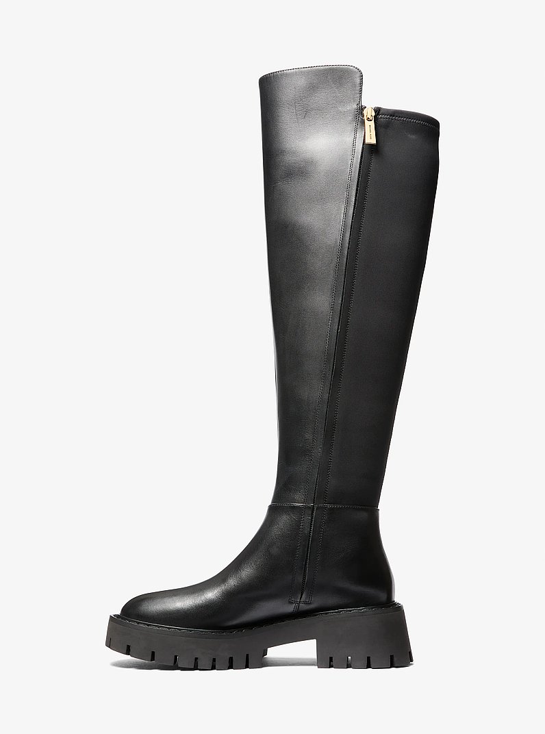 Stivale Asher in pelle con suola carrarmato in NERO | Michael Kors