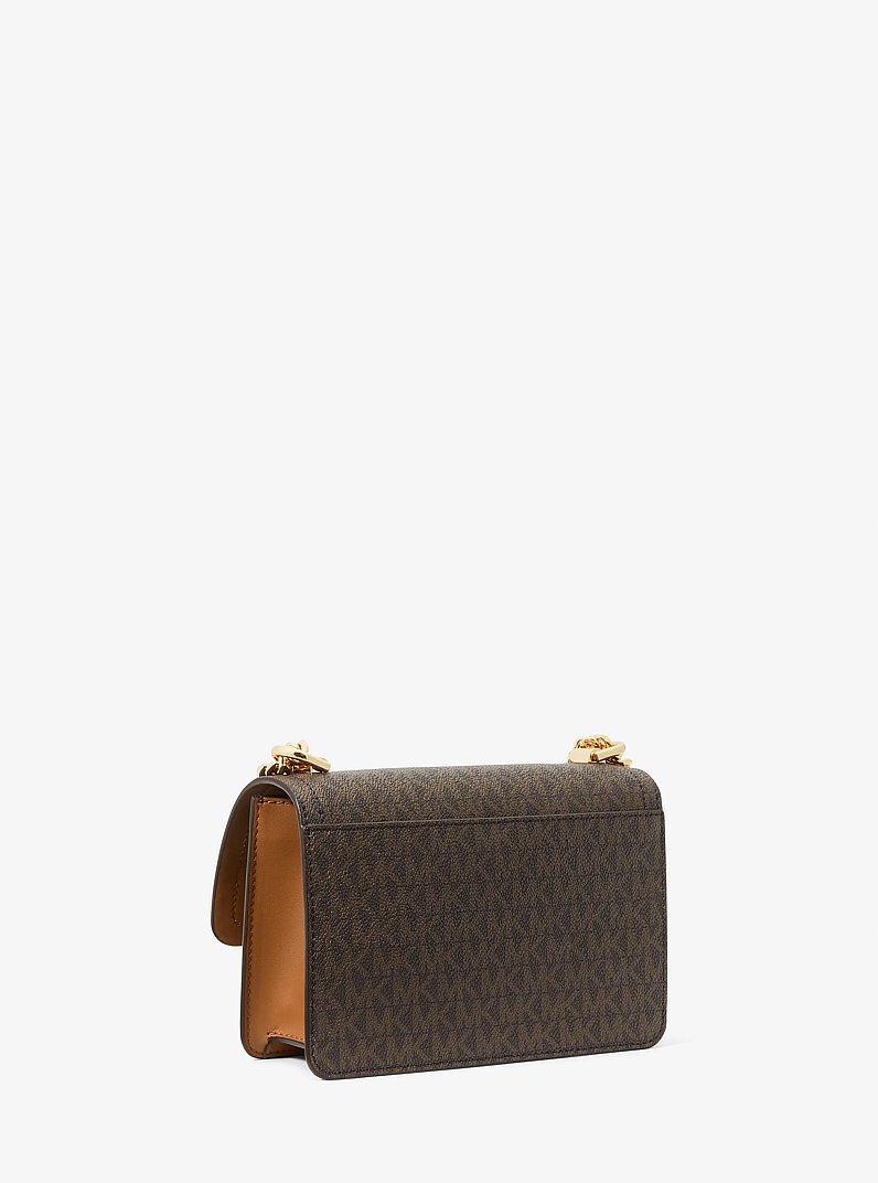 Heather Extra-Small Logo Crossbody Bag in BRN/ACORN | Michael Kors