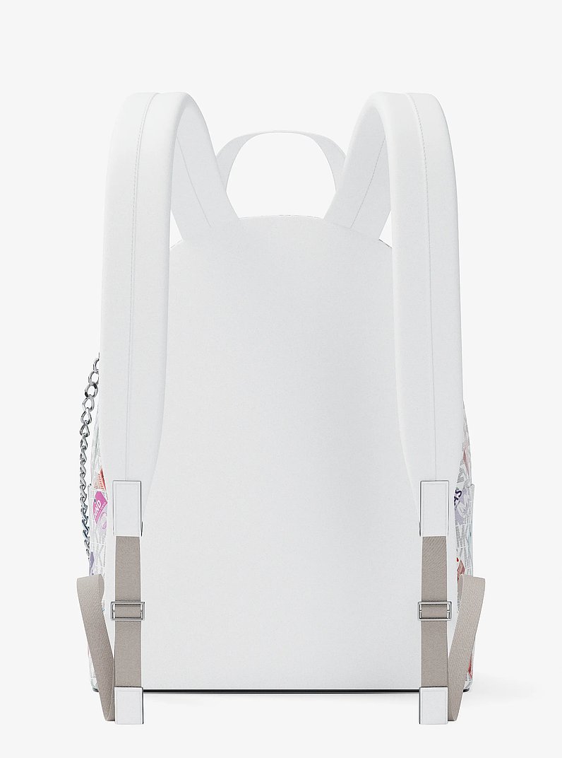 Sac &agrave; dos Slater de taille moyenne &agrave; imprim&eacute; &agrave; logo Signature in BLANC OPTIQUE | Michael Kors