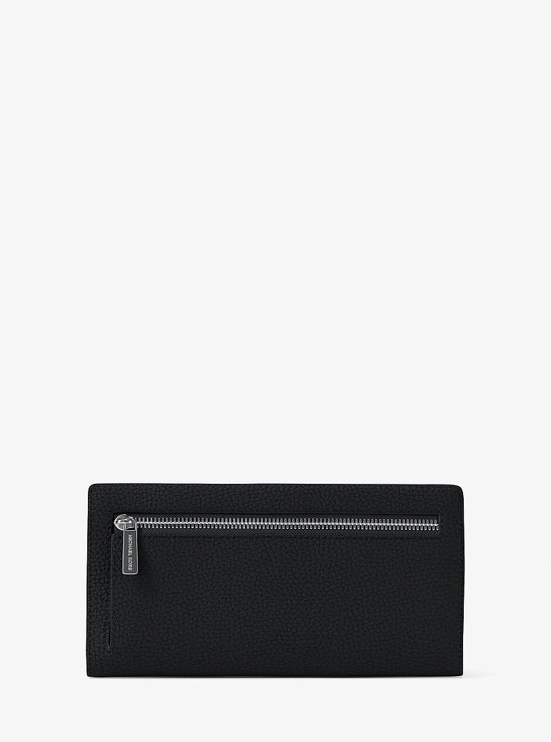 Carson Large Pebbled Leather Wallet in NEGRO | Michael Kors