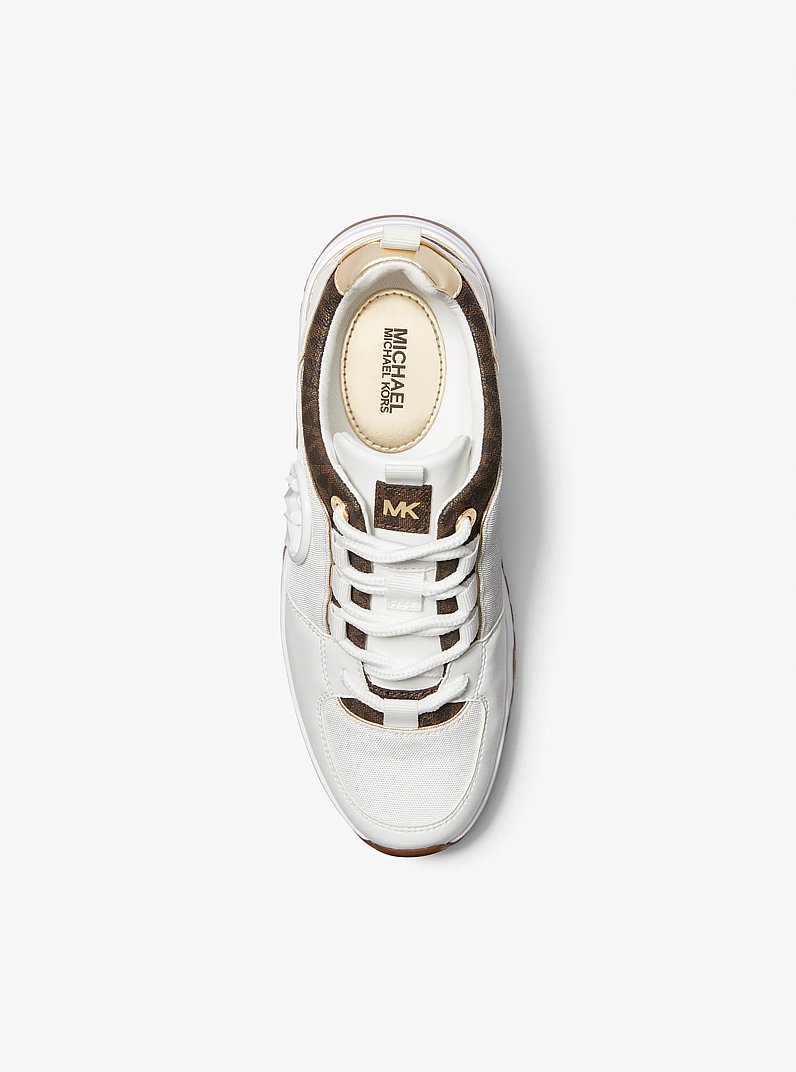 Sneaker Cosmo aus Logostoff und Kunstleder