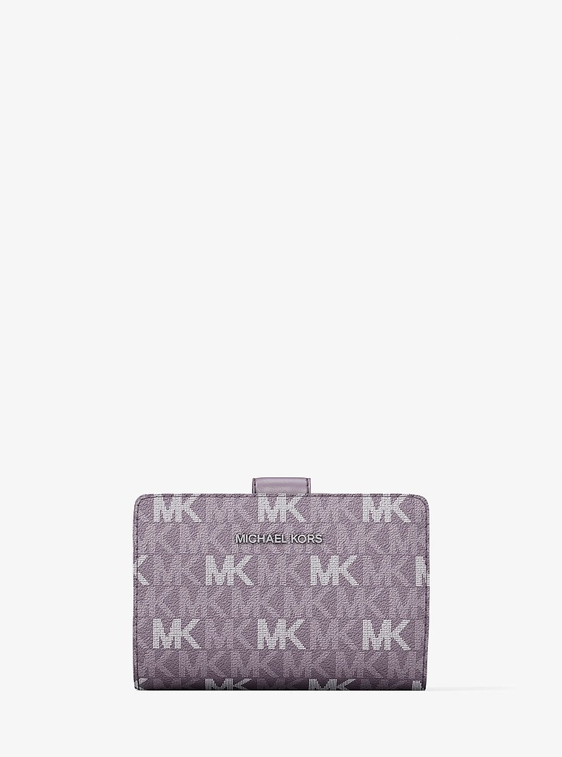 Jet Set Travel Medium Signature Logo Billfold Wallet in LILAS | Michael Kors