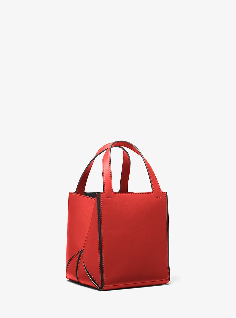 Jordi Small Leather Tote Bag in BURNT SIENNA | Michael Kors