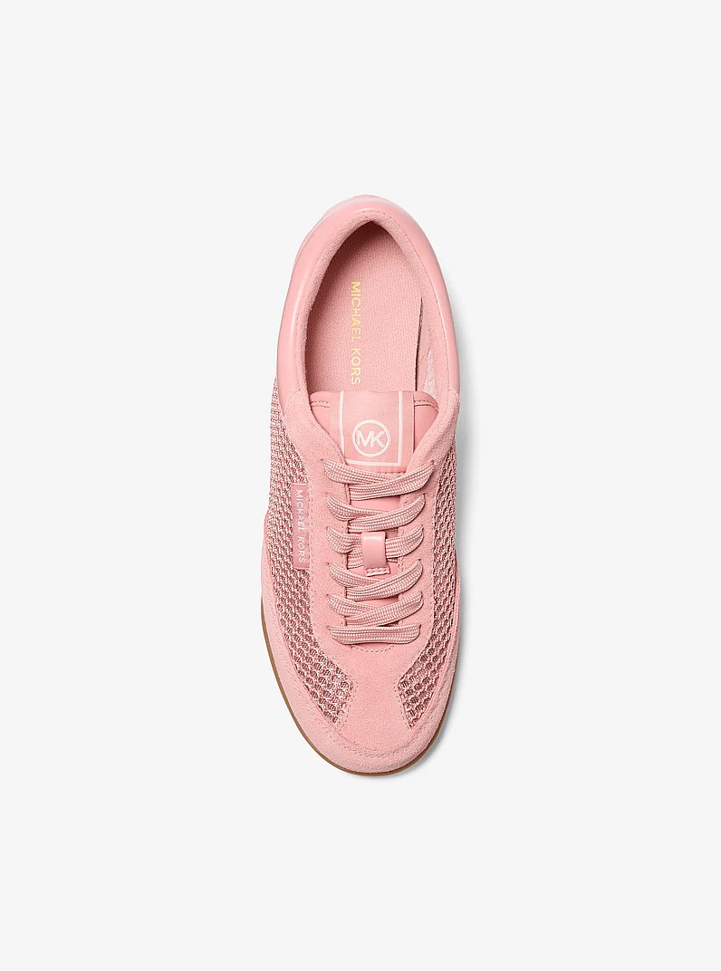 Sneaker Nolan in mesh e pelle scamosciata in ROSA PRIMULA | Michael Kors