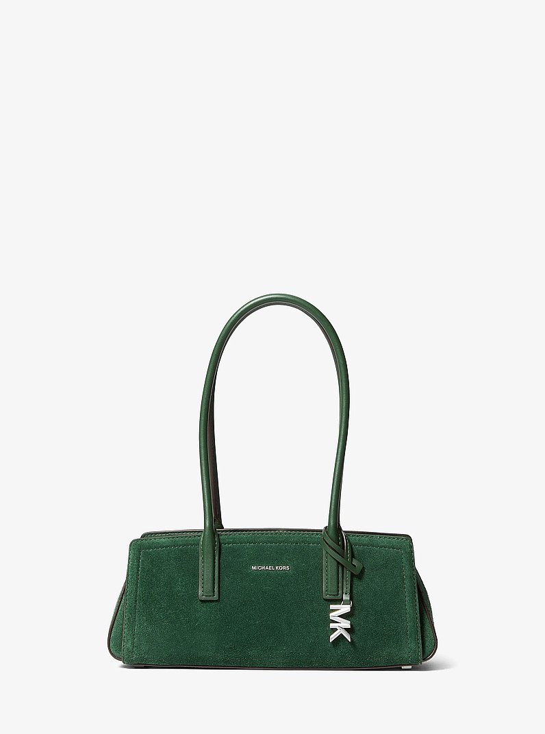 Borsa a spalla Laila piccola in pelle scamosciata in MUSCHIO | Michael Kors