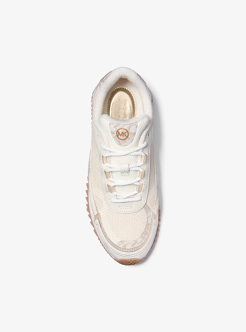 【美品】MICHAEL KORS Vanilla Combo スニーカー Byrdie Mixed-Media Trainer in VANILLA COMBO | Michael Kors [US]
