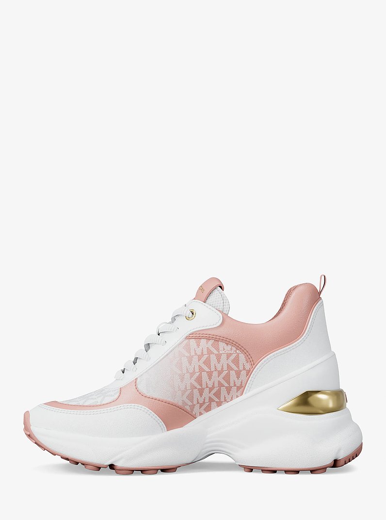 Katrina Mixed-Media Trainer in POWDER BLUSH | Michael Kors