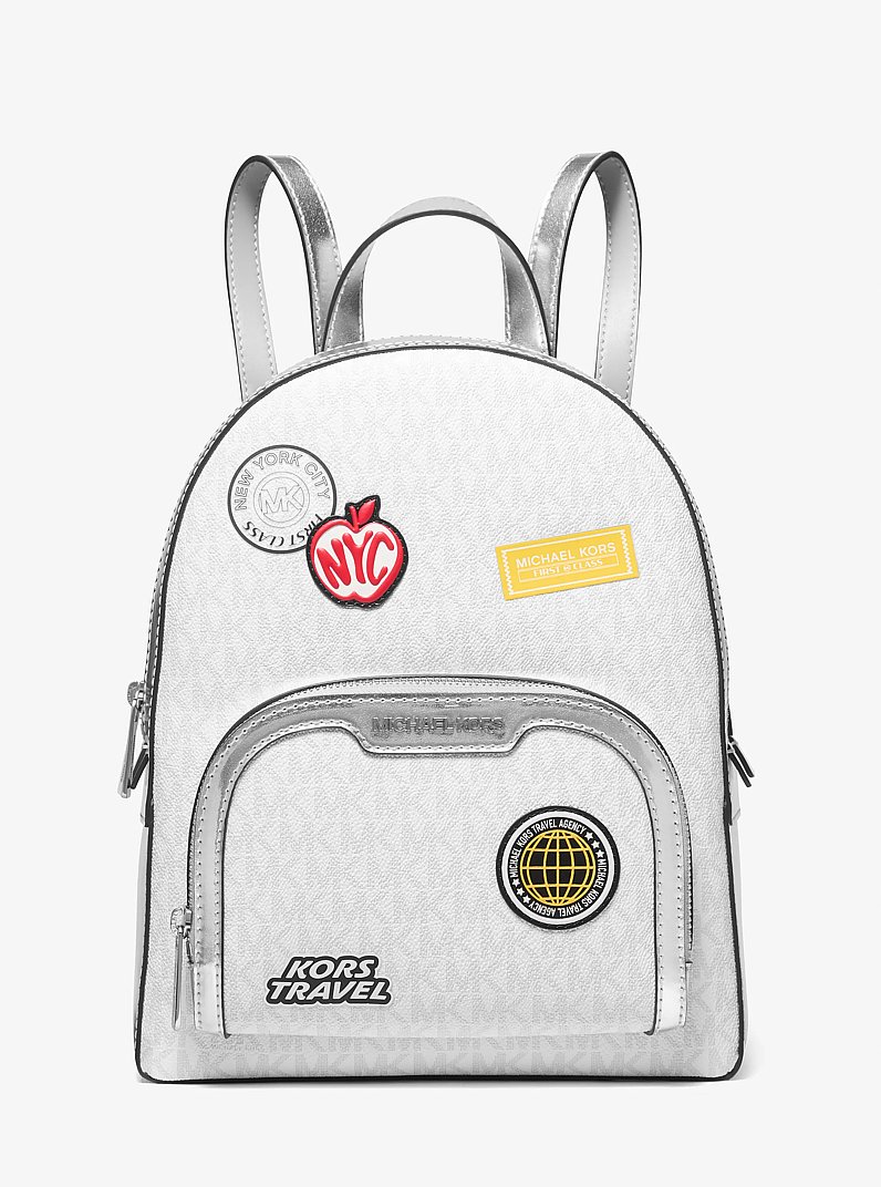 Jaycee Medium Embellished Signature Logo Backpack in BLACK - Sale