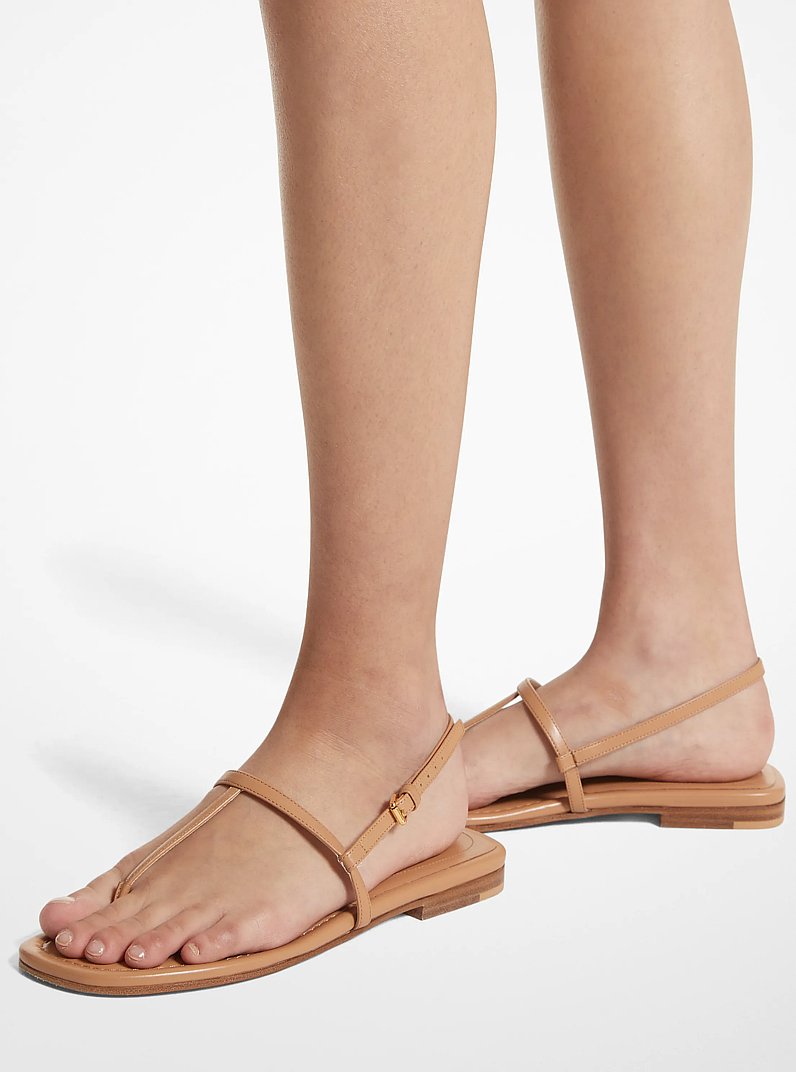 Ali Leather Sandal in SUNTAN | Michael Kors