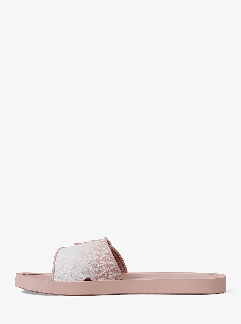 Palmer Ombr&eacute; Signature Logo Slide Sandal in POWDER BLUSH | Michael Kors