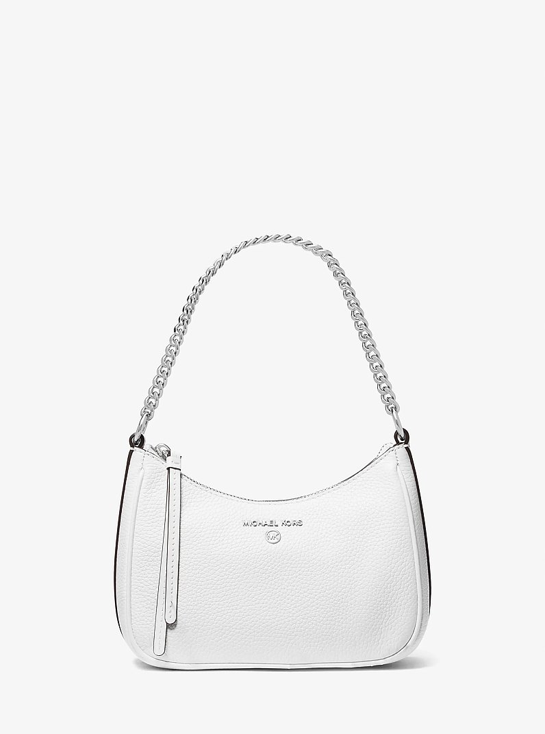 Pochette Jet Set Charm peque&ntilde;o de piel in BLANCO INTENSO | Michael Kors