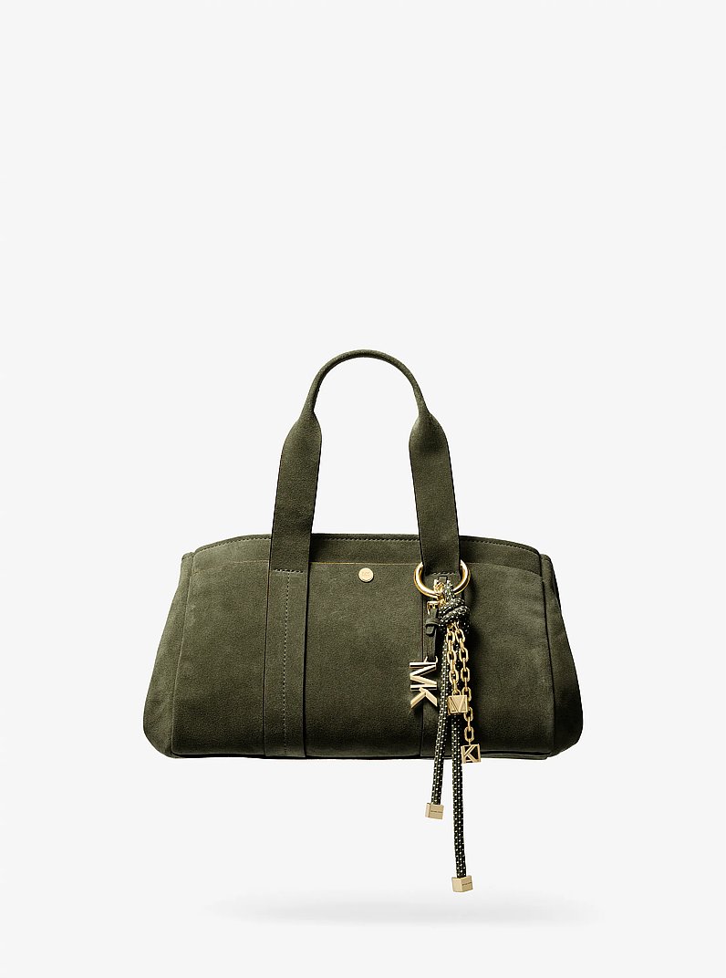 Gold-Tone and Speckled Cord Bag Charm in IVY | Michael Kors
