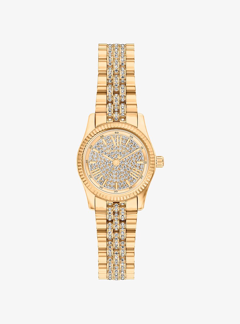 Kleine Armbanduhr Lexington im Goldton mit Pav&eacute; in GOLDTON | Michael Kors
