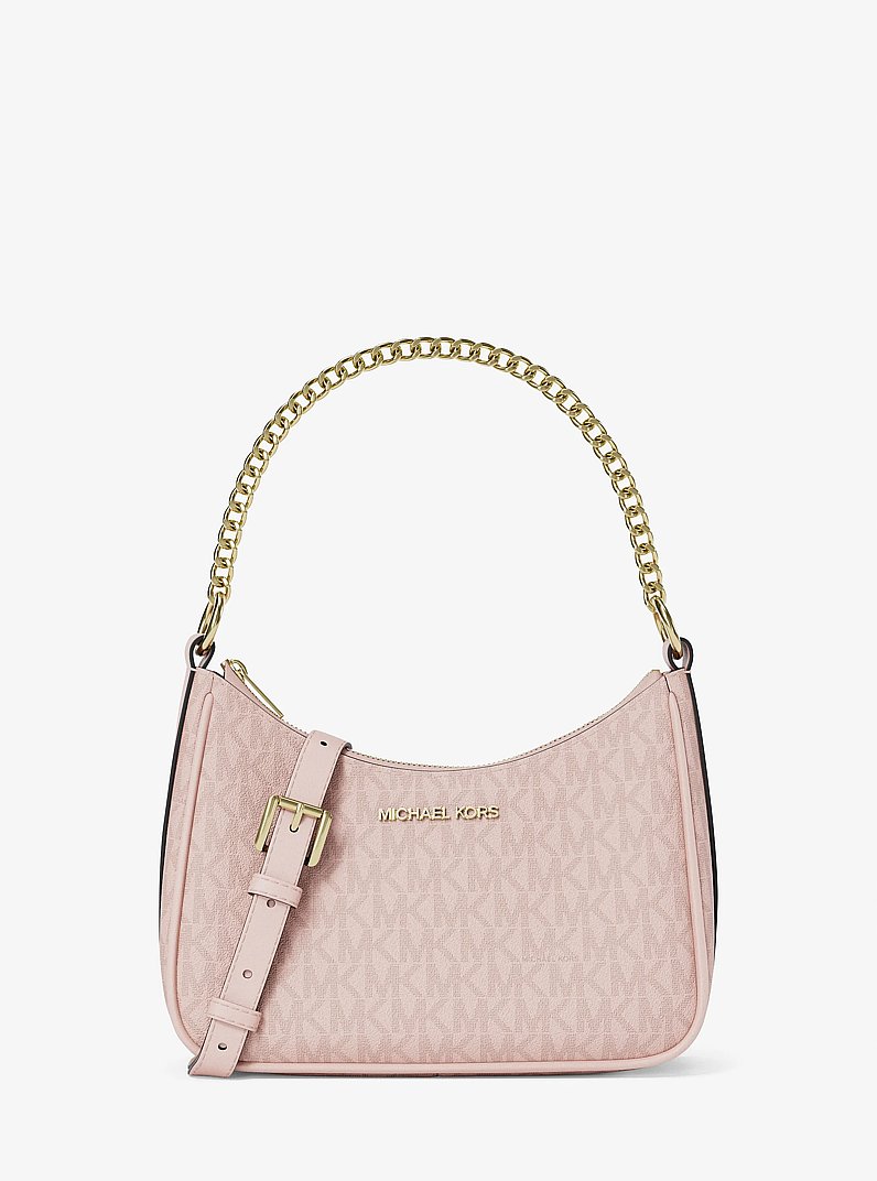 Jet Set Small Signature Logo Convertible Crossbody Bag in POWDER BLUSH | Michael Kors