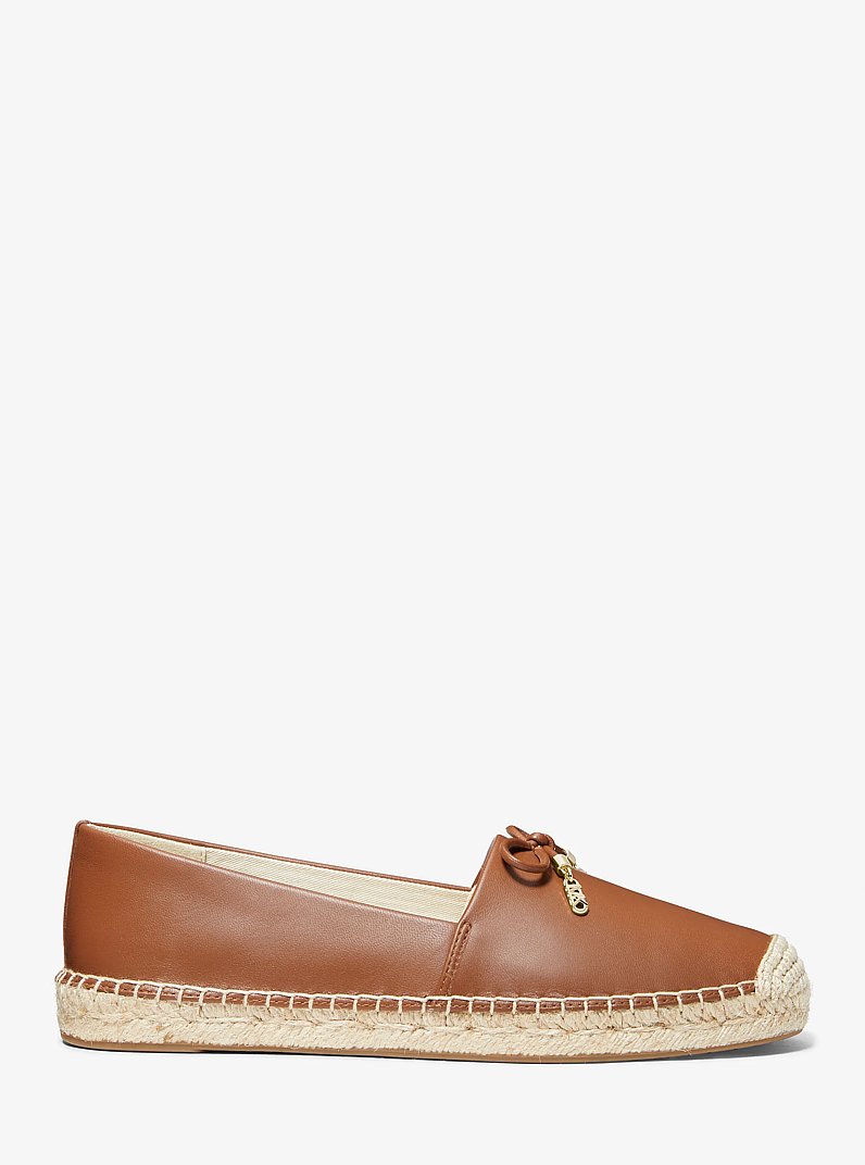 Espadrille &agrave; enfiler Nori en cuir in LUGGAGE | Michael Kors