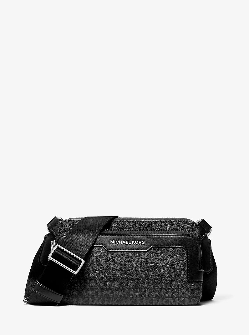 Sac &agrave; bandouli&egrave;re Hudson &agrave; logo Signature in NOIR | Michael Kors