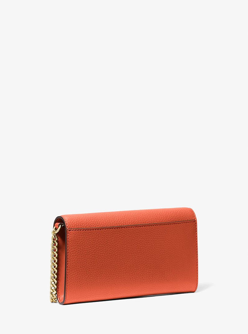 Carson Large Pebbled Leather Convertible Crossbody Bag in RED CLAY | Michael Kors